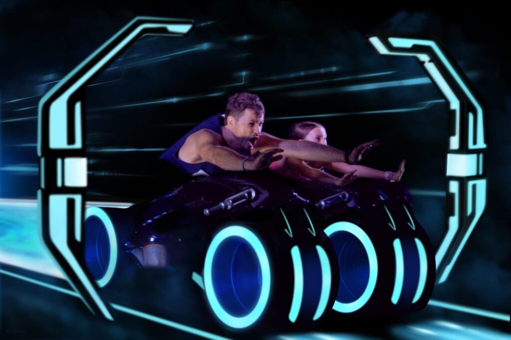 Luke and Rosie on Tron