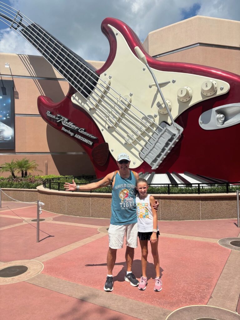 Luke and Rosie at Rockin Roller coaster