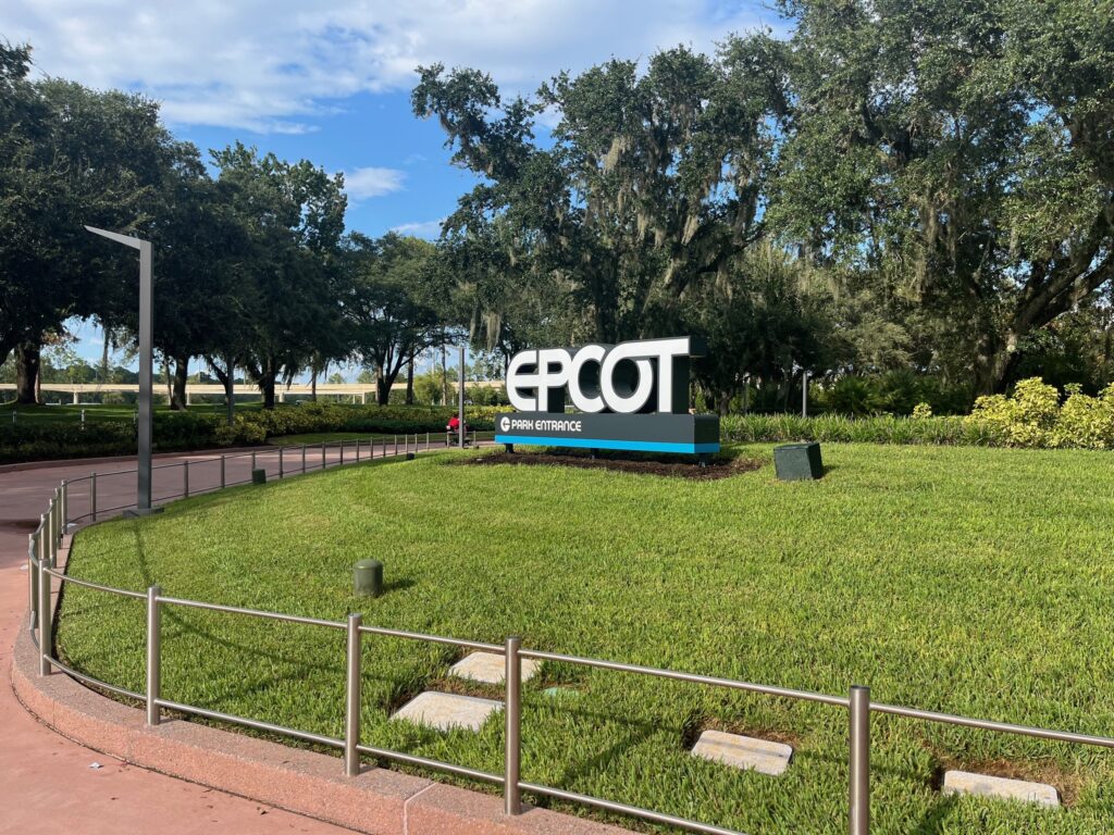 The Epcot sign