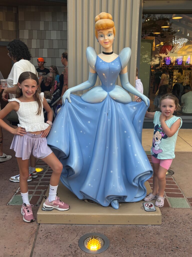 Rosie and Mercy in front of Cinderella